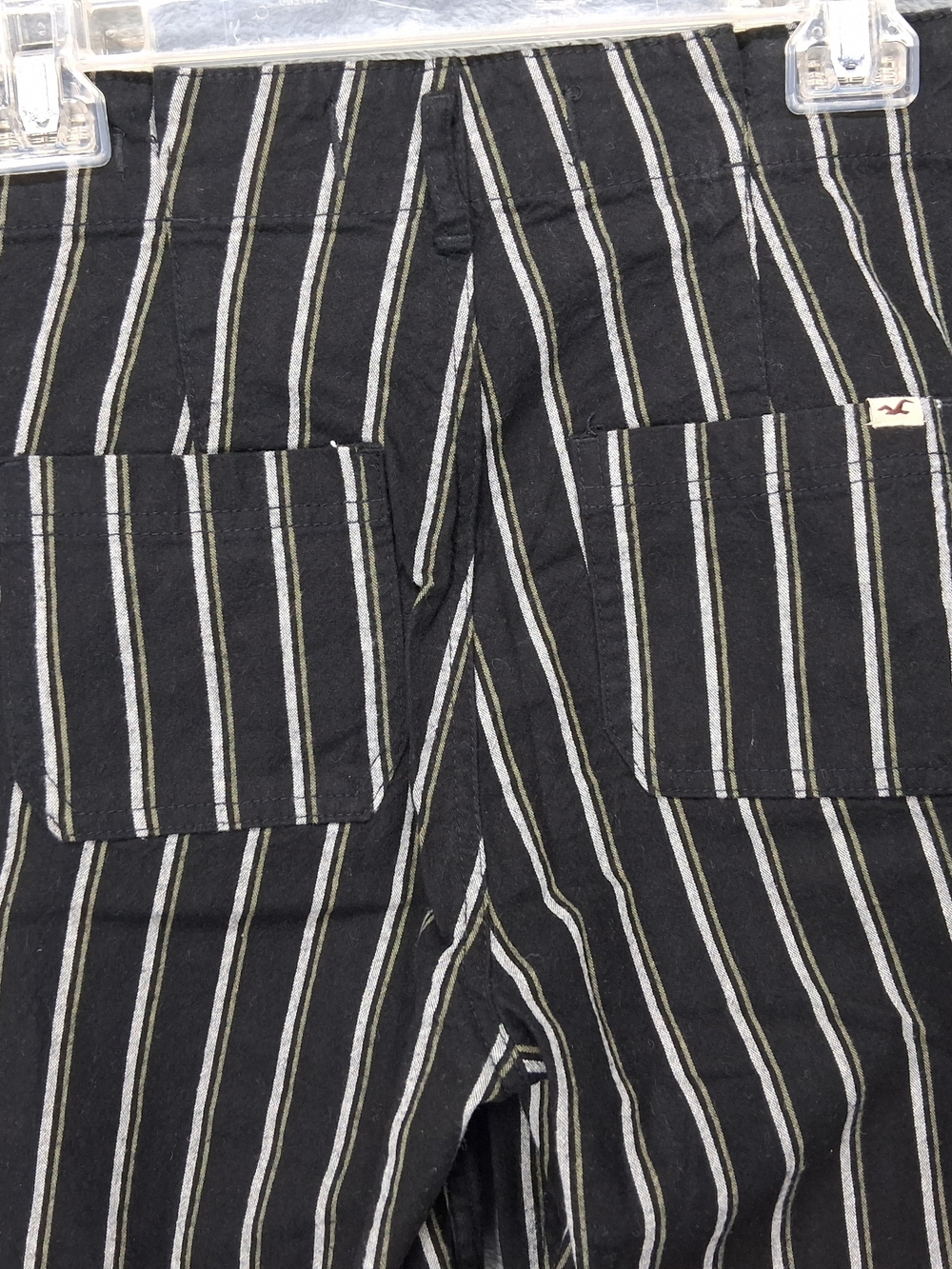 Women's Black Pinstripe Pants Ultra High-Rise Classic Tailored Style - Picture 6 of 16